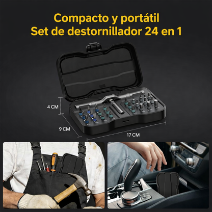 Destornillador Magnetico con Trinquete 24 en 1 - TorqueX™