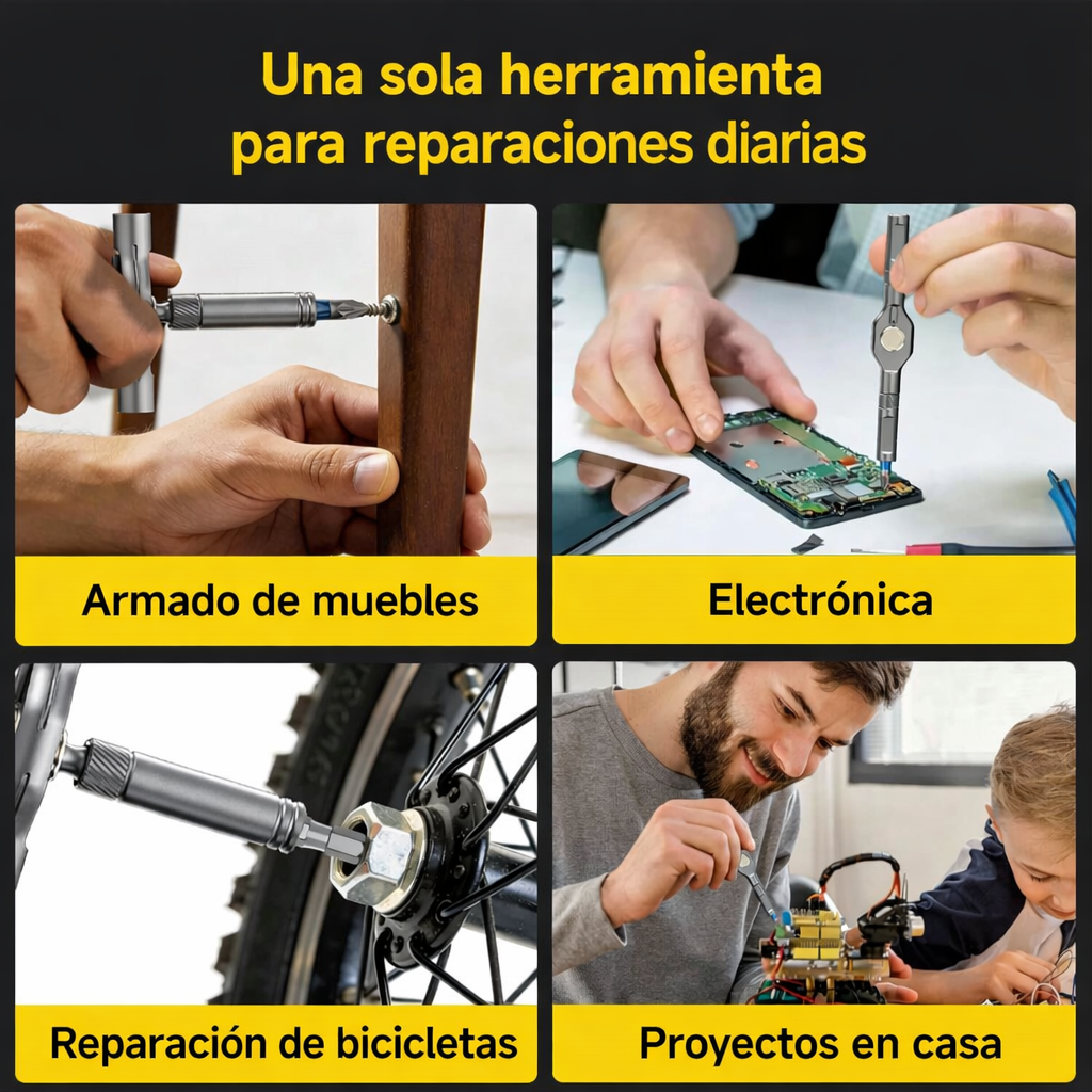 Destornillador Magnetico con Trinquete 24 en 1 - TorqueX™