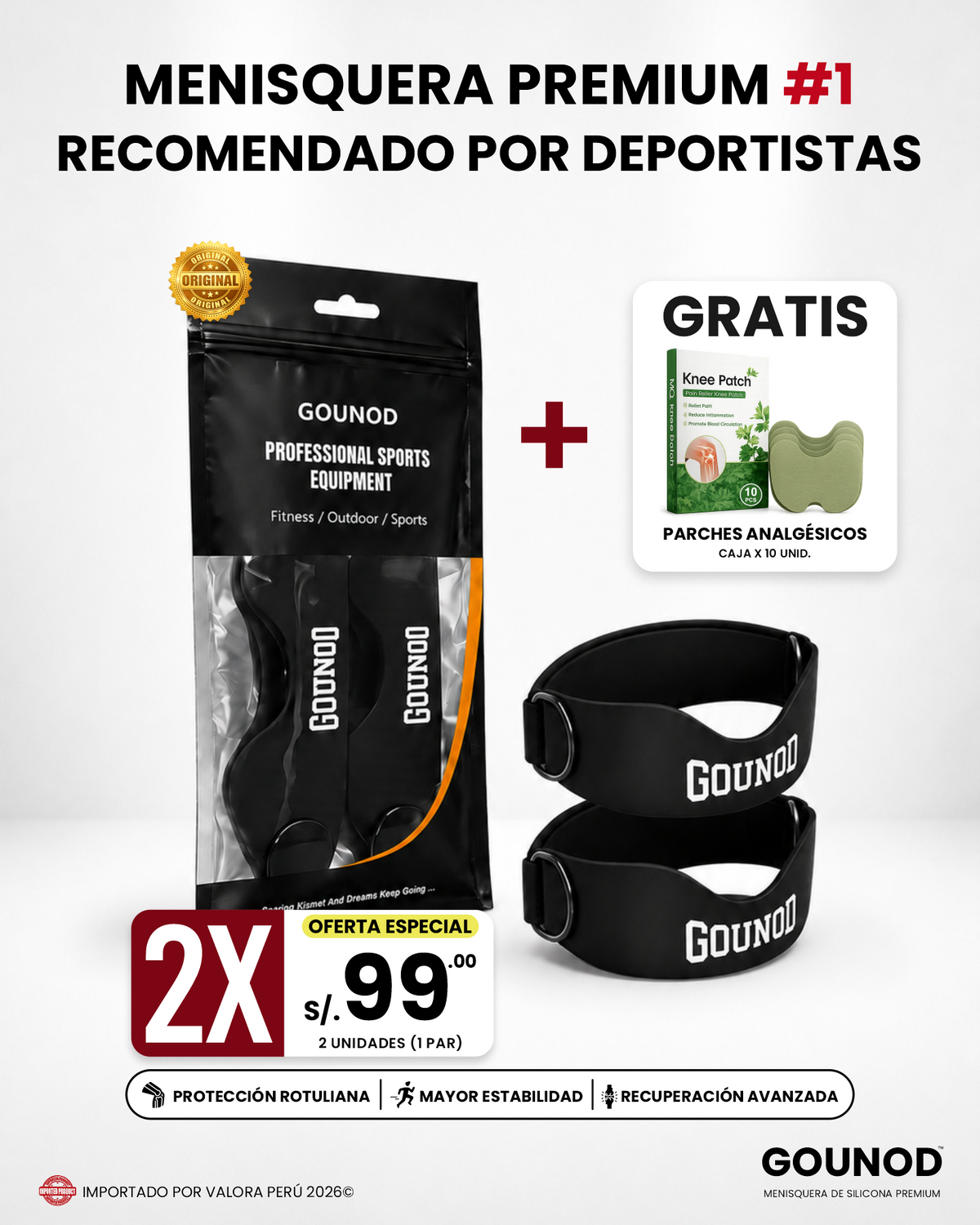 GOUNOD™ - Menisquera de silicona Premium