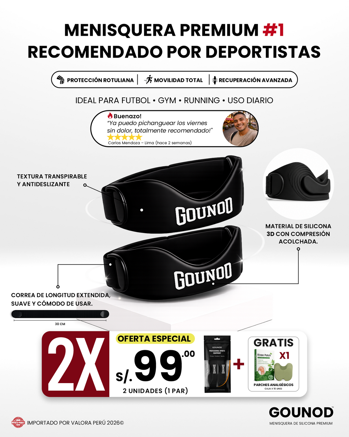 GOUNOD™ - Menisquera de silicona Premium