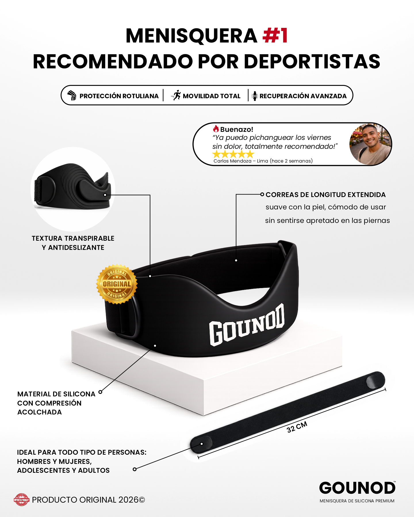 GOUNOD™ - Menisquera de silicona Premium